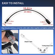 DURAFORCE for Minn Kota MKR-US2-8 Humminbird 7-Pin US2 Transducer Adapter Cable 1852068
