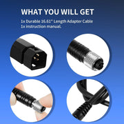 DURAFORCE for Minn Kota MKR-US2-8 Humminbird 7-Pin US2 Transducer Adapter Cable 1852068