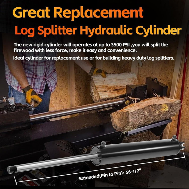 DURAFORCE 4.5" Bore x 24" Stroke Hydraulic Cylinder Welded Double Acting For Log Splitter