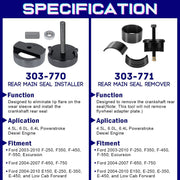 DURAFORCE For Ford 6.0L 6.4L Front & Rear Crankshaft Seal Wear Ring Installer Remover Set