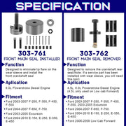 DURAFORCE For Ford 6.0L 6.4L Front & Rear Crankshaft Seal Wear Ring Installer Remover Set