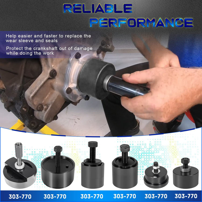 DURAFORCE For Ford 6.0L 6.4L Front & Rear Crankshaft Seal Wear Ring Installer Remover Set