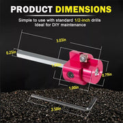 DURAFORCE PPR75 PVC Fitting Saver with 1/4" Hex Shaft 3/4" Head Aluminum PVC Reamer Tool