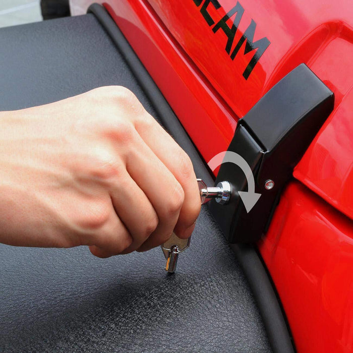 DURAFORCE 2pcs Locking Hood Look Catch Latches Kit for Jeep Wrangler JK JKU 2007-2018