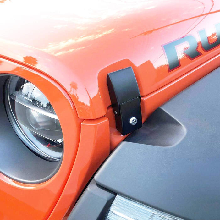 DURAFORCE 2pcs Locking Hood Look Catch Latches Kit for Jeep Wrangler JK JKU 2007-2018