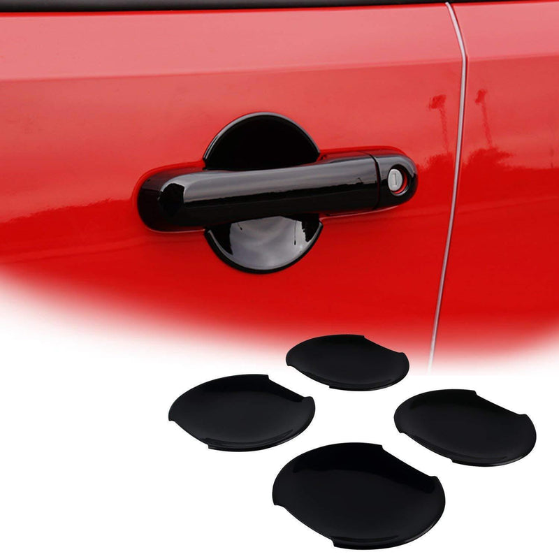 DURAFORCE 4Pcs Black ABS Door Handle Bowl Frame Cover Trim for Jeep Renegade 2015-2022