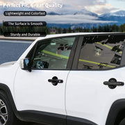 DURAFORCE 4Pcs Black ABS Door Handle Bowl Frame Cover Trim for Jeep Renegade 2015-2022