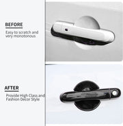 DURAFORCE 4Pcs Black ABS Door Handle Bowl Frame Cover Trim for Jeep Renegade 2015-2022