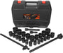 DURAFORCE 27Pcs 3/4-Inch Drive SAE & Metric Impact Socket Set for Trailers Trucks Tractors