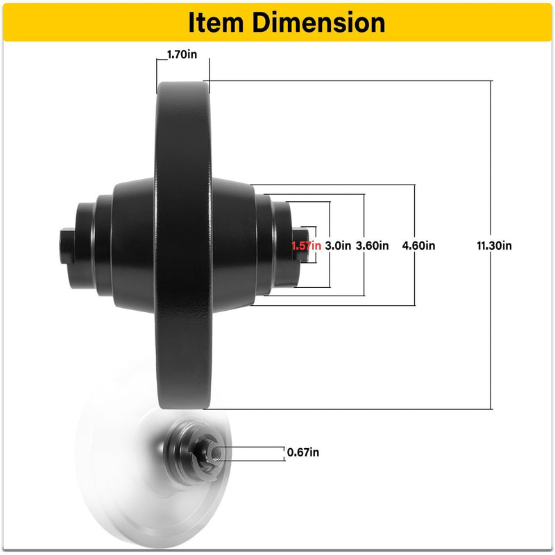 DURAFORCE Track Idler Roller Wheel Fits New Holland C175 C185 C190 Case 420 445 450 440ct