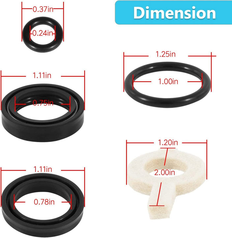 DURAFORCE 30623 Seal Kit for Cat Pump Models 30 31 34 35 310 310S 310W 340 340S 340W 350