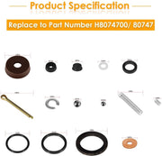 DURAFORCE Seal Replacement Repair Rebuild Kit for Ton WS Floor Jack Hein Werner 1-1/2