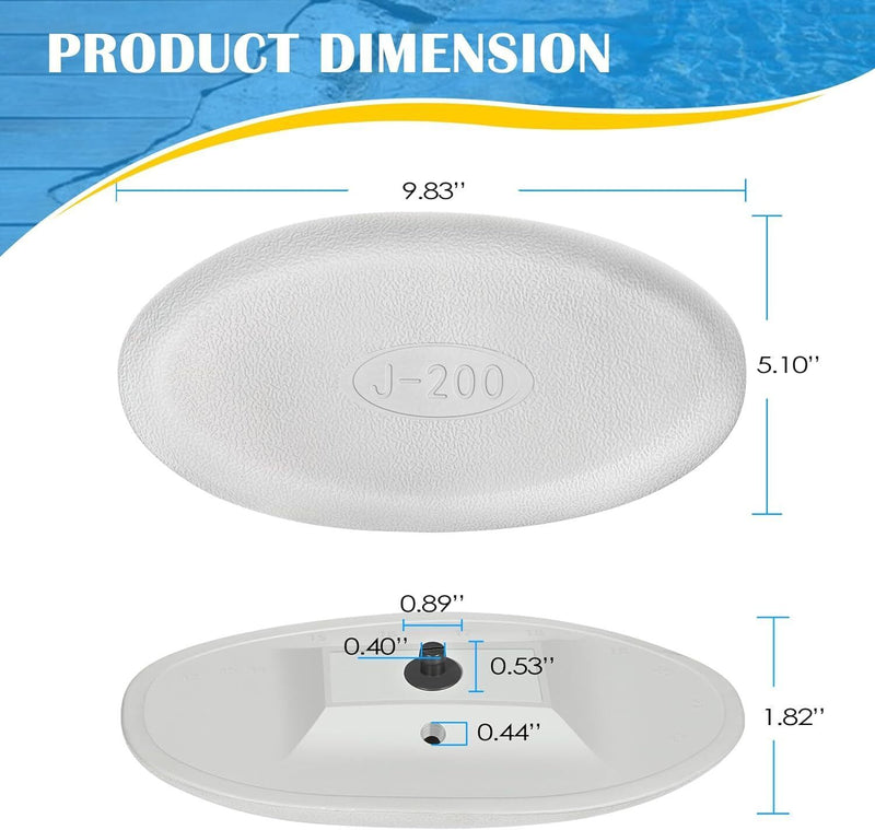 DURAFORCE For 2008-current Jacuzzi J-200 Series Hot Tub 2472-828 J-200 Snap In Spa Pillow
