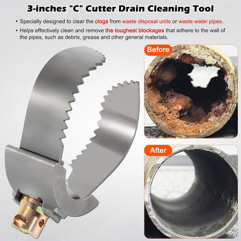 DURAFORCE For Sewer Auger Drain Cleaner 3" Ridgid Style 52822 T-232 H-D "C" Double Cutter