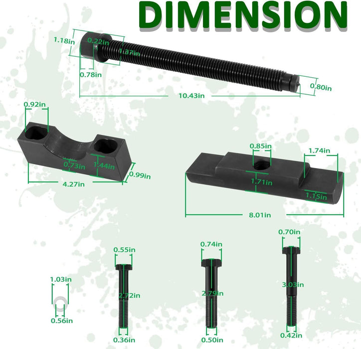 DURAFORCE 10803 Heavy-Duty Yoke Puller Semi Truck Yoke Remover Tool Kit For Meritor Volvo
