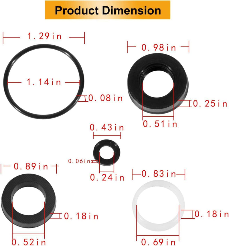 DURAFORCE 34262 Seal Kit for CAT Pumps 66DX 6DX Pressure Washer Pump 66DX30G1I 6DX40G1I