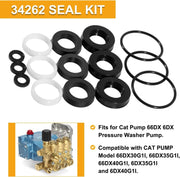DURAFORCE 34262 Seal Kit for CAT Pumps 66DX 6DX Pressure Washer Pump 66DX30G1I 6DX40G1I