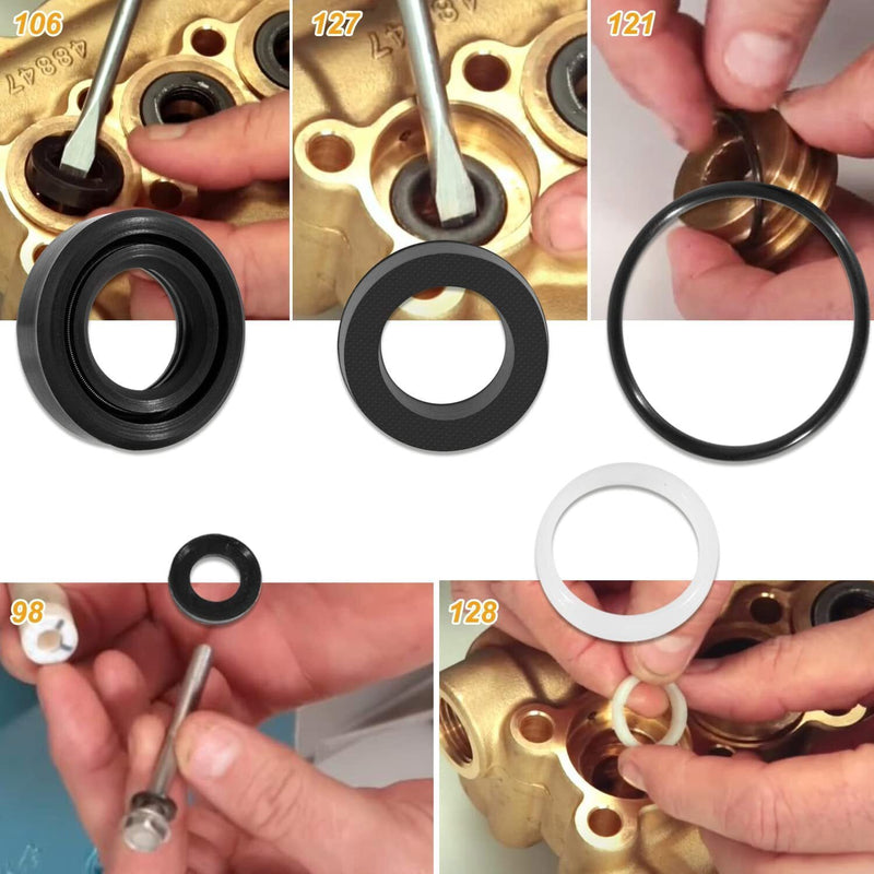 DURAFORCE 34262 Seal Kit for CAT Pumps 66DX 6DX Pressure Washer Pump 66DX30G1I 6DX40G1I