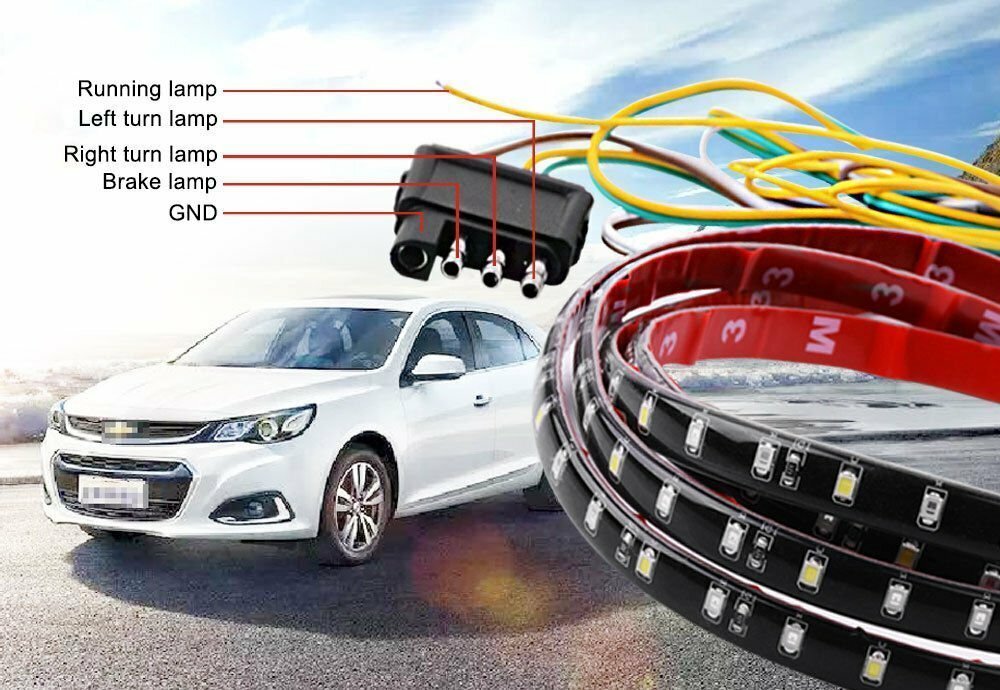 DURAFORCE 60" LED Tailgate Strip Light Bar Reverse Brake Turn Signal Light for Car Truck