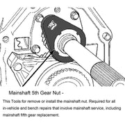 DURAFORCE 1/2" Drive Mainshaft 5th Gear Nut Wrench 6743 for GM 4x4 1994-2004 Dodge NV4500