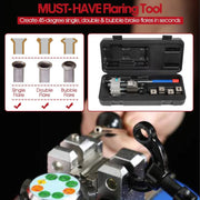 DURAFORCE Professional Brake Line Flaring Tool 45 Degree Set-Single, Bubble, Double Flares