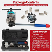 DURAFORCE Professional Brake Line Flaring Tool 45 Degree Set-Single, Bubble, Double Flares