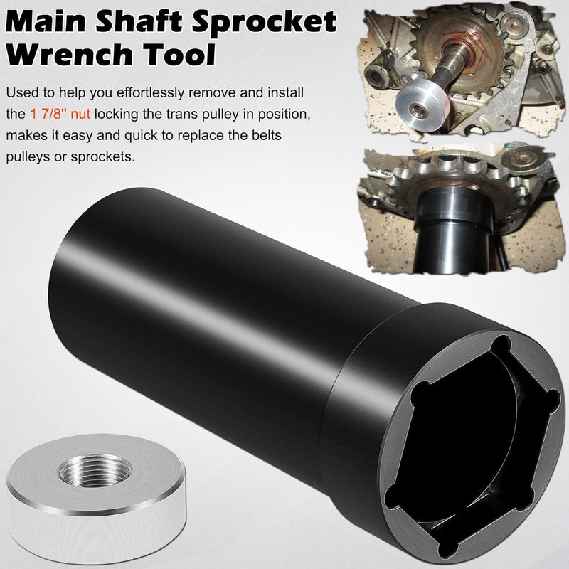 DURAFORCE 1 7/8 Main Shaft Sprocket Pulley Socket Tool for Harley-Davidson 1936-2006