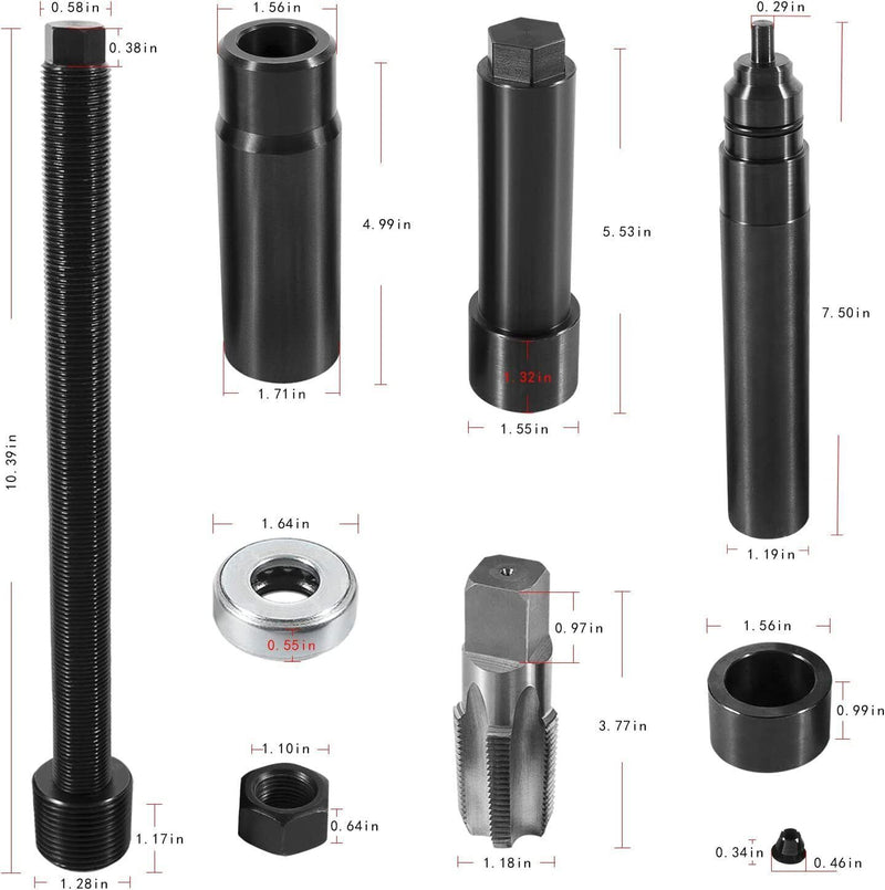 DURAFORCE DT530E DT466E 7.3L Diesel Fuel Injector Sleeve Cup Installer Remover Tool ST-182