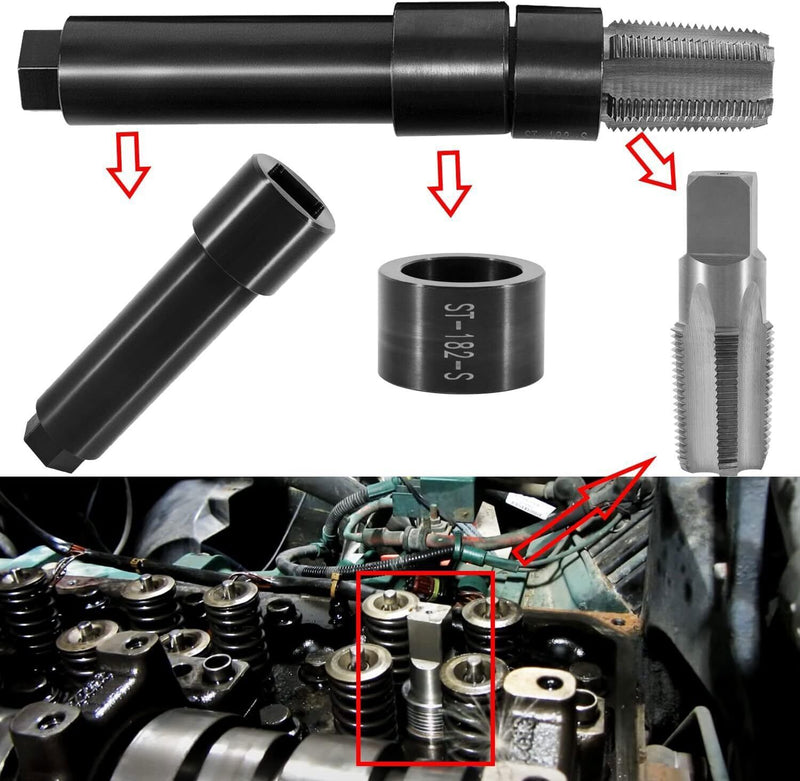 DURAFORCE DT530E DT466E 7.3L Diesel Fuel Injector Sleeve Cup Installer Remover Tool ST-182