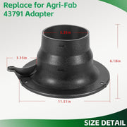 DURAFORCE 43791 Hose Adapter Lawn Vacuum Parts Hose Adapter for Agri-Fab Vacuums Cleaners