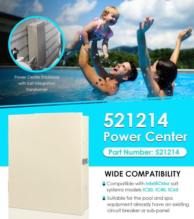 DURAFORCE 521214 Pool/Spa Power Center for IntelliChlor IC20/40/60 | 115V/230V Transformer