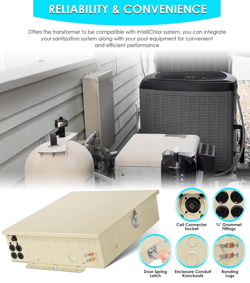 DURAFORCE 521214 Pool/Spa Power Center for IntelliChlor IC20/40/60 | 115V/230V Transformer