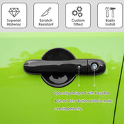 DURAFORCE Black Door Handle Cover & Cup Bowl Frame Cover Kit for Jeep Renegade 2015-2021