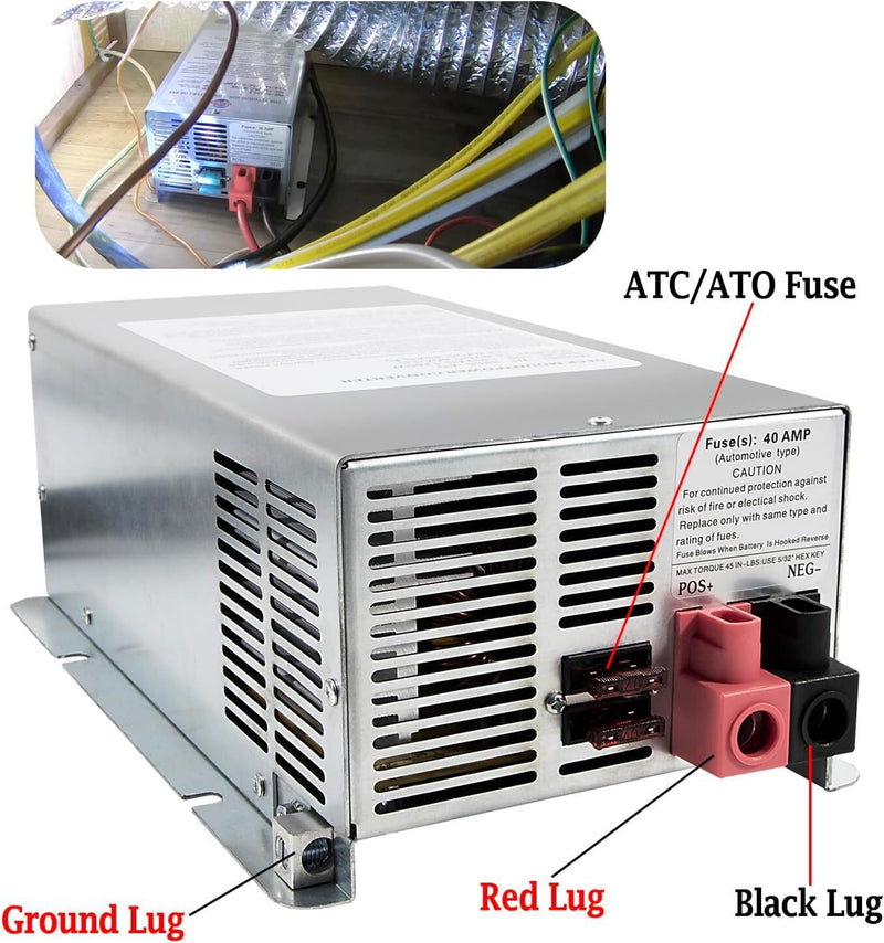DURAFORCE for WFCO WF-9865-AD-CB 65 Amp DC Auto Detect Deckmount Converter Charger WF-9800