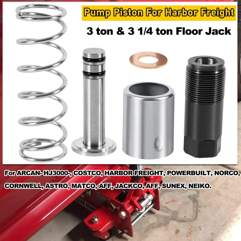 DURAFORCE Pump Piston Plunger Kit for Harbor Freight-Costco-Arcan-Matco 3 & 3 1/4 Ton Jack