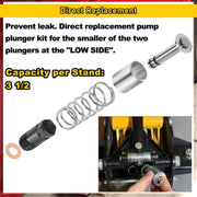 DURAFORCE Pump Piston Plunger Kit for Harbor Freight-Costco-Arcan-Matco 3 & 3 1/4 Ton Jack