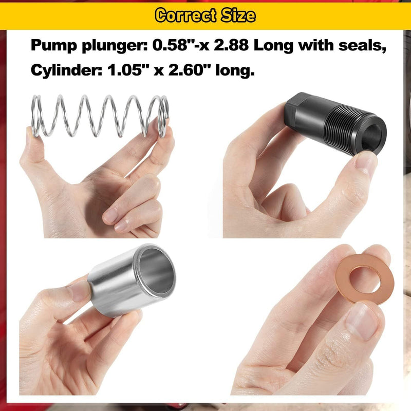 DURAFORCE Pump Piston Plunger Kit for Harbor Freight-Costco-Arcan-Matco 3 & 3 1/4 Ton Jack