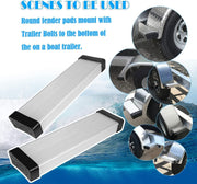 DURAFORCE 2Pcs Aluminum Boat Trailer Round Fender Mount and Step Pad Bolt On Brackets