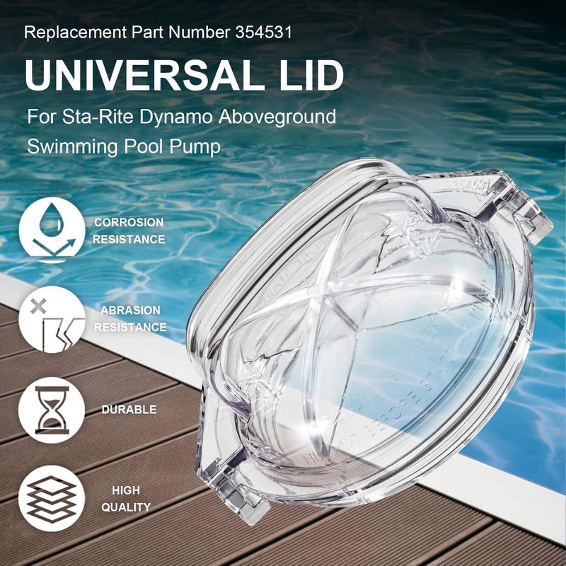 DURAFORCE for Pentair Sta-Rite Dynamo Aboveground Pumps Universal Lid ,Replace Part 354531