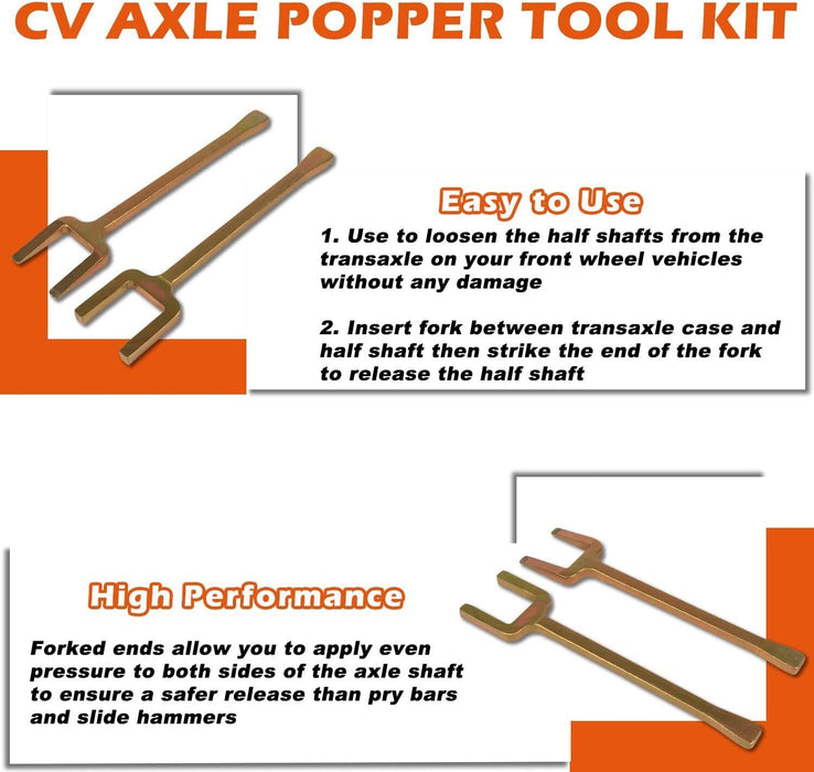 DURAFORCE 12020 Axle Popper Kit Inner CV Axle Removal Tool For Front Wheel Drive Vehicles