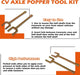 DURAFORCE 12020 Axle Popper Kit Inner CV Axle Removal Tool For Front Wheel Drive Vehicles