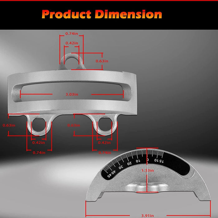 DURAFORCE 14" Bandsaw Trunnions with Degree Scale for Most 14-Inch Wood Band Saws 2Pcs