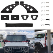 DURAFORCE Hi Lift Jack Mount Hood Hinge Door Hinge Bracket for Jeep Wrangler JK JL 07-21