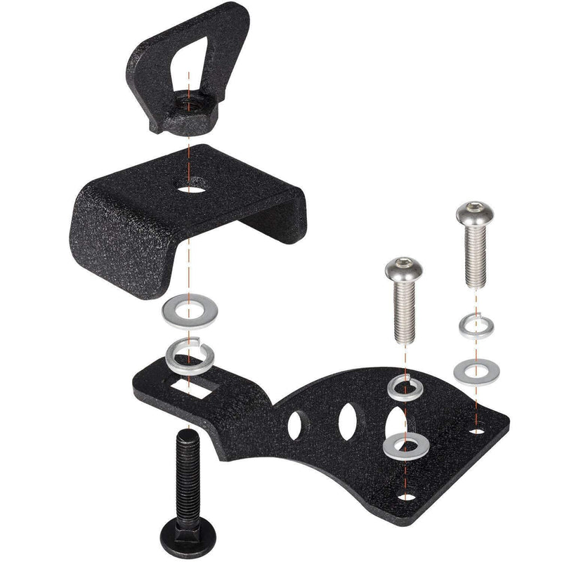 DURAFORCE Hi Lift Jack Mount Hood Hinge Door Hinge Bracket for Jeep Wrangler JK JL 07-21