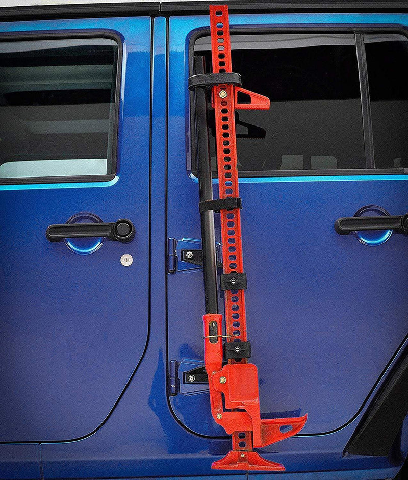 DURAFORCE Hi Lift Jack Mount Hood Hinge Door Hinge Bracket for Jeep Wrangler JK JL 07-21