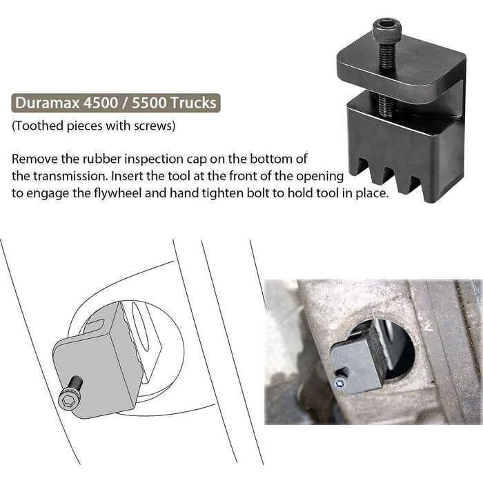 DURAFORCE 22100 Flywheel Locking Holder Tool & 36mm 3/4" Socket for 6.6L Duramax