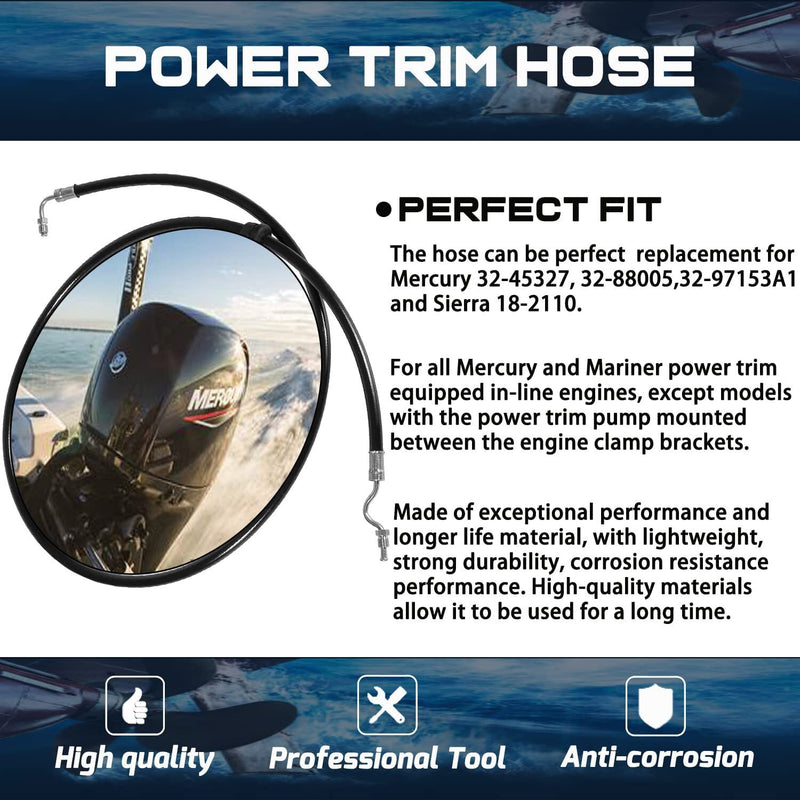 DURAFORCE 18-2110 Hydraulic Power Trim Hose #32-88005 for Mercury Mariner Outboard Motors
