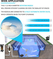 DURAFORCE Rotating PopUp Head Nozzel Replacement for PCC2000 in-Floor Cleaning System