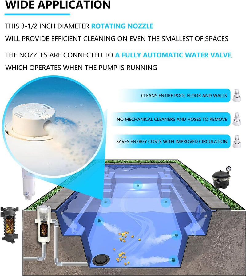DURAFORCE Rotating PopUp Head Nozzel Replacement for PCC2000 in-Floor Cleaning System