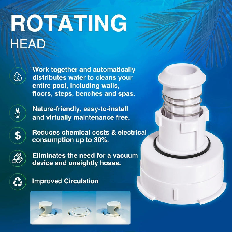 DURAFORCE Rotating PopUp Head Nozzel Replacement for PCC2000 in-Floor Cleaning System